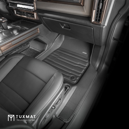 TuxMat - For GMC Hummer EV SUV 2023-2026 Models - Custom Car Mats - Maximum Coverage, All Weather, Laser Measured - This Full Set Includes 1st and