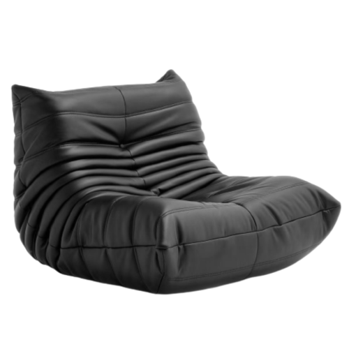 Sofa-fauteuil poire en cuir Mircofibre de LivinVeluris - Noir