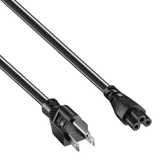 Best Buy Essentials 2m C5 Clover Leaf Power Cord (BE-HC5PC24-C) - Black