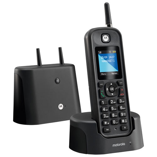 Motorola O21 DECT 6.0 2-Handset Outdoor Cordless Phone - Black