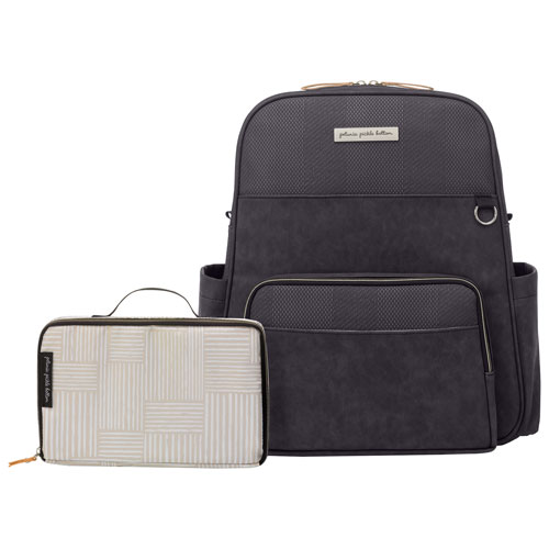 Petunia Picklebottom Sync Backpack Diaper Bag - Carbon Cable Stitch