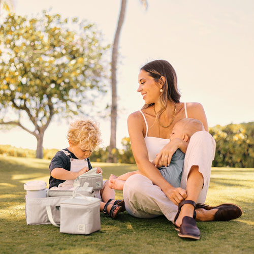 Ensemble de système Inter-Mix Deluxe de Petunia Picklebottom - Couture à carreau beige