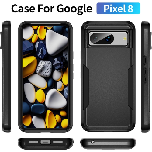 [CS] Étui rigide double couche Armor Rubber pour Pixel 8&nbsp;A de Google, rose pâle