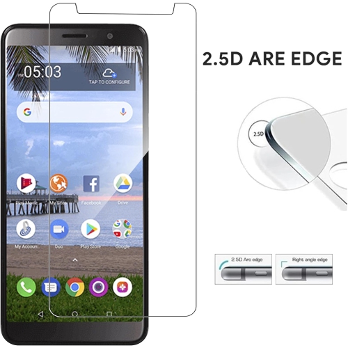 [2 Packs] CSmart Premium Tempered Glass Screen Protector for TCL 502, Case Friendly & Bubble Free