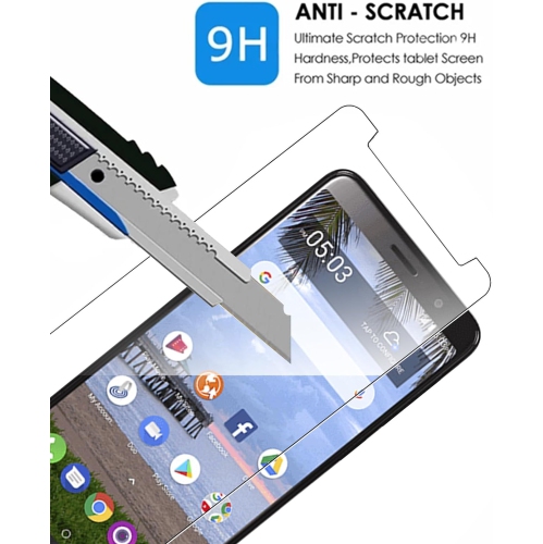 [2 Packs] CSmart Premium Tempered Glass Screen Protector for TCL 502, Case Friendly & Bubble Free