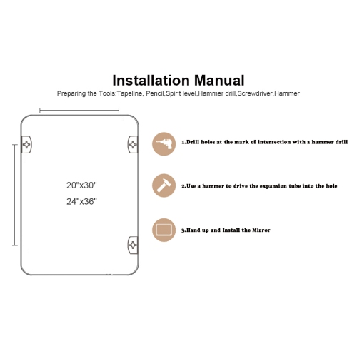 KOSSMAI 30"X 20" Arch Wall Mirror with Metal Frame for Living Room, Bed Room Bathroom Entry - Silver