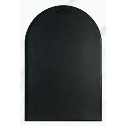 KOSSMAI 30"X 20" Arch Wall Mirror with Metal Frame for Living Room Bathroom Bed Room Entry - Black