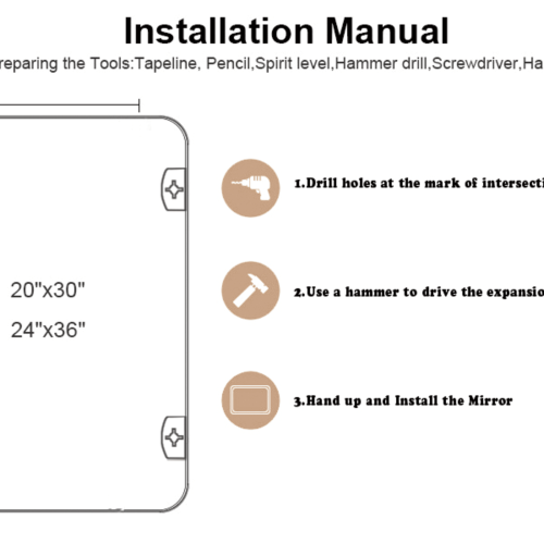 KOSSMAI 30"X 20" Arch Wall Mirror with Metal Frame for Living Room Dining Room Bathroom Entry - Gold