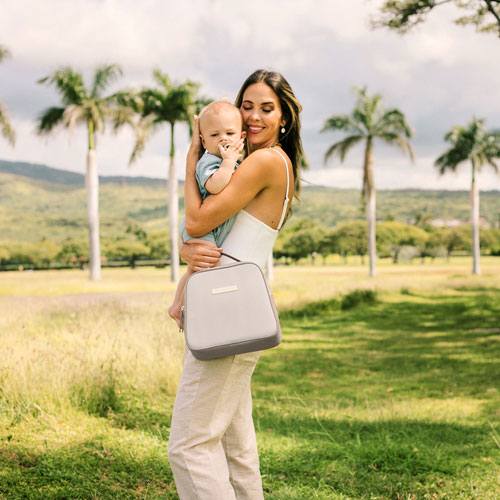 Petunia Picklebottom Tandem Bottle & Lunch Tote - Grey Matte Cable Stitch