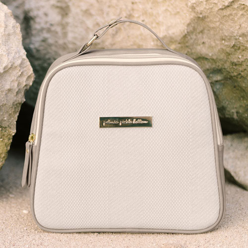 Petunia Picklebottom Tandem Bottle & Lunch Tote - Grey Matte Cable Stitch