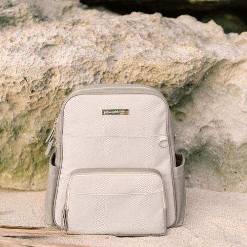 Petunia Picklebottom Sync Backpack Diaper Bag - Grey Matte Cable Stitch