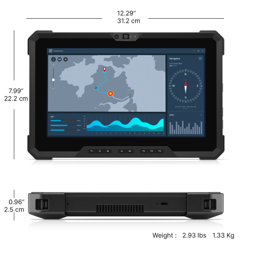 Remis à neuf - tablette robuste Latitude 7220 Extreme, HD intégrale de 11,6 po, lisible à l'extérieur, Core i5-8365U d'Intel, 16 Go, disque SSD