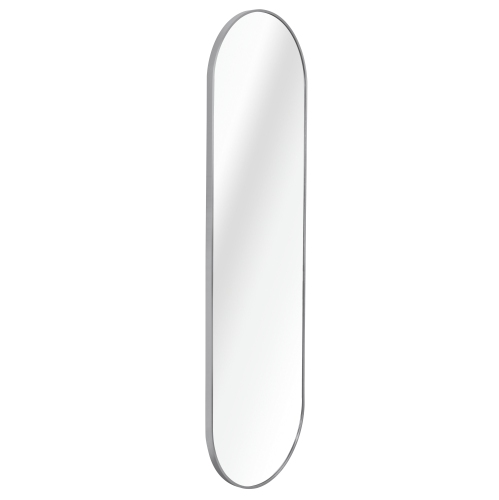 KOSSMAI 63"X20" Pill-Shaped Full Wall Mirror - Silver