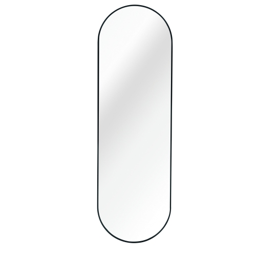 KOSSMAI 63"X20" Pill-Shaped Full Wall Mirror - Black