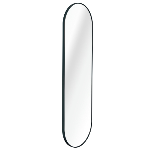 KOSSMAI 63"X20" Pill-Shaped Full Wall Mirror - Black