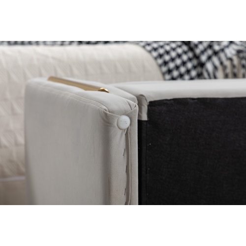 KOSSMAI 53" Velvet Fabric Storage Bench Ottoman For Living Room Entry Bedroom Light - Grey