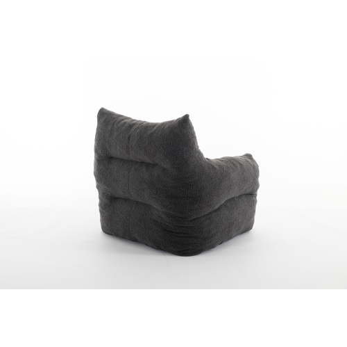 Fauteuil poire en tissu Teddy de KOSMAI avec mousse à mémoire pour le salon - Gris