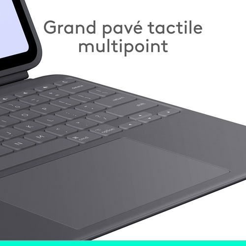 Étui-clavier Combo Touch de Logitech avec pavé pour iPad Pro 13 po - Graphite - Anglais