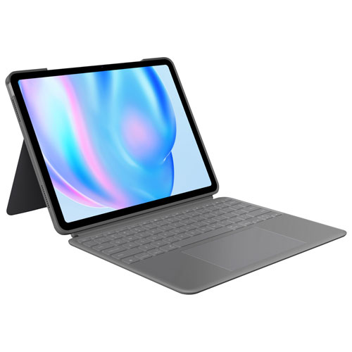 Étui-clavier Combo Touch de Logitech avec pavé pour iPad Air 13 po - Gris Oxford - Anglais