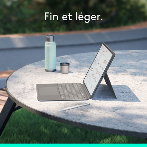 Étui-clavier Combo Touch de Logitech avec pavé pour iPad Air 13 po, iPad Air (5e gén.) - Gris Oxford - Anglais