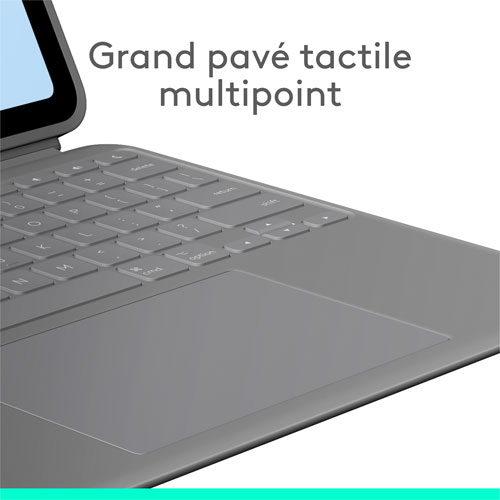 Étui-clavier Combo Touch de Logitech avec pavé pour iPad Air 13 po, iPad Air (5e gén.) - Gris Oxford - Anglais