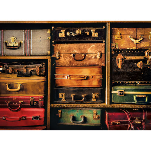 Clementoni - High Quality Collection : Casse-tête de valises de voyage dans une boîte carrée - 1000 morceaux