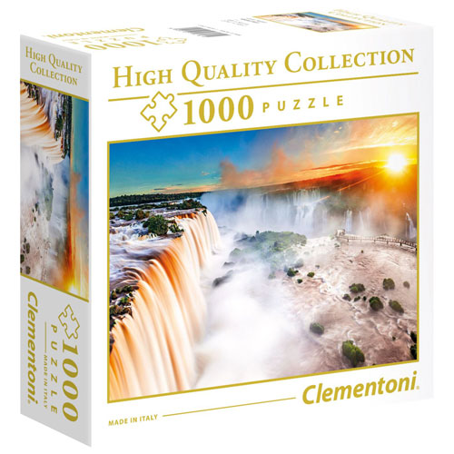 Clementoni - High Quality Collection : Casse-tête de chutes d'eau dans une boîte carrée - 1000 morceaux