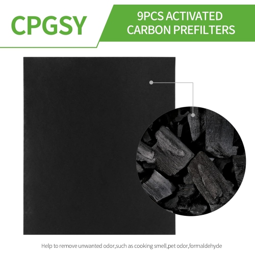 CPGSY AP-1512HH 3 True HEPA + 9 Activated Carbon pre-fileters Replacement, Compatible with Coway AP-1512HH, AP1512-HH-FP, AP-1518, AIRMEGA 200M