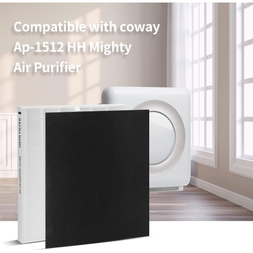 CPGSY AP-1512HH 3 True HEPA + 9 Activated Carbon pre-fileters Replacement, Compatible with Coway AP-1512HH, AP1512-HH-FP, AP-1518, AIRMEGA 200M