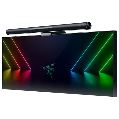 Razer Aether Ultra-Wide Natural Illumination 95 CRI Monitor Light Bar - Black