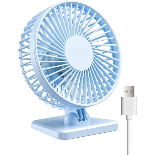 USB Desk Fan, Portable Quiet 3 Speeds Wind Desktop Personal Fan, Adjustment Mini Fan Table Fan for Better Cooling, Office Home Indoor Outdoor, Light