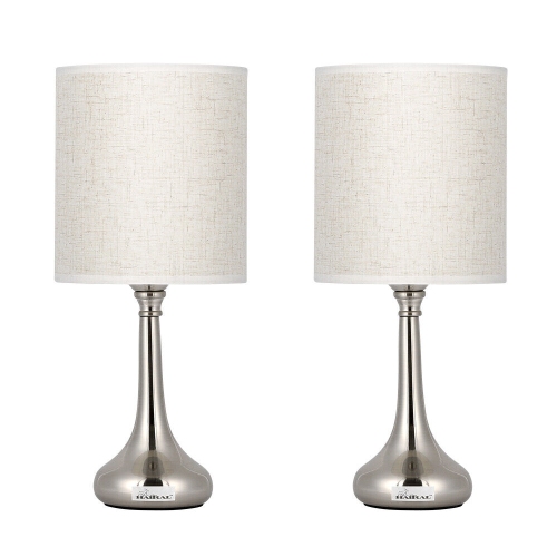 Set of 2 Beds Tables Lamps in Classic Design - Desk Lamps for Bedroom Office Dormitory Room