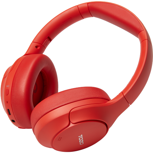 TOZO HT2 Hybrid Active Noise Cancelling Headphones, Wireless Over Ear Bluetooth Headphones 60H Playtime Hi-Res Audio Custom EQ via App Deep Bass