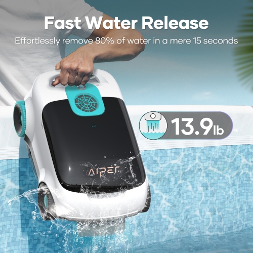 Aiper Scuba L1 Cordless Robotic Pool Cleaner for Above-Ground Pools up to 1100sq.ft, Automatic Pool Vacuum