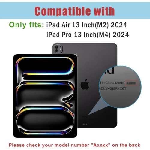 Paquet de 2 protecteurs d'écran en verre trempé pour iPad Air de 13&nbsp;po 2025/224 iPad Pro de 13&nbsp;po (M4), pellicule protectrice