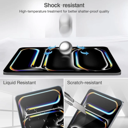 Paquet de 2 protecteurs d'écran en verre trempé pour iPad Air de 13&nbsp;po 2025/224 iPad Pro de 13&nbsp;po (M4), pellicule protectrice