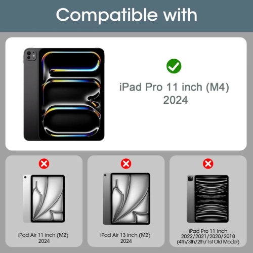 2 Pack Tempered Glass Screen Protector for iPad Pro 11-Inch 2024 - Film Guard for iPad Pro 11