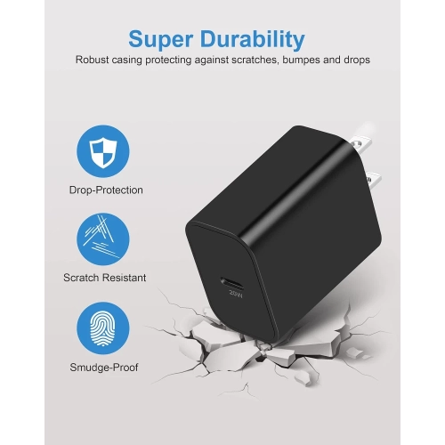 3-Pack 20W USB C Charger Block - Fast Charging USB-C Wall Charger Plug Brick Cube Power Adapter for iPhone 14/14 Pro/14 Pro Max/13/12/11/XS/XR/X,