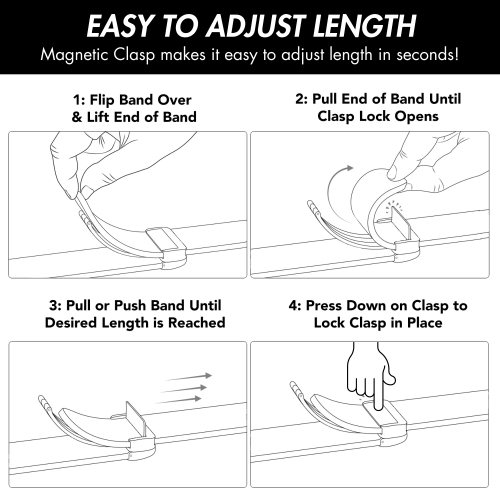 Bracelet ondulé océan en silicone à fermoir magnétique de Bandini pour Apple Watch Band Series 11 10/9/8/7/6/5/4/3/2/1/SE - 42/41/40/38mm - Noir