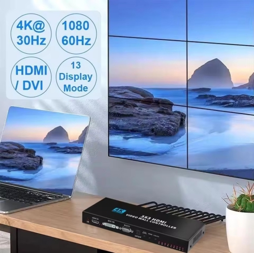 3x3 9 Screen 4K HDMI DVI TV Input 1920x1080 Output Video wall Controller 1X2 1X4 1X3 2x2 2x3 3x2 4X2 2X4 Multi Video Screen Processor Switcher Splicer