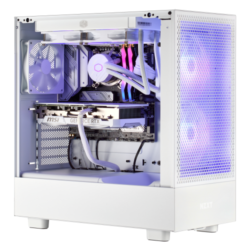 Ordinateur de jeu blanc glaçons TECHNOID – Ryzen 7 7800X3D d'AMD – GeForce RTX 4080 SUPER – 32&nbsp;Go DDR5 – SSD 2&nbsp;To – Souris de jeu – Windows