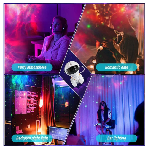 Trendylis Astronaut Star Projector Lights - 2nd Generation Space Buddy Projector Star Nebula Ceiling LED Lamp with Timer and Remote - White
