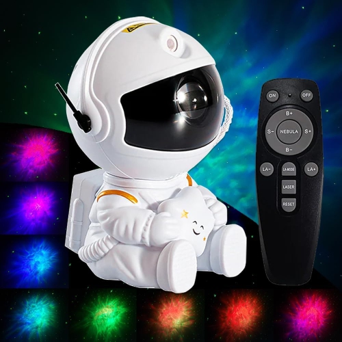 Trendylis Astronaut Star Projector Lights - 2nd Generation Space Buddy Projector Star Nebula Ceiling LED Lamp with Timer and Remote - White