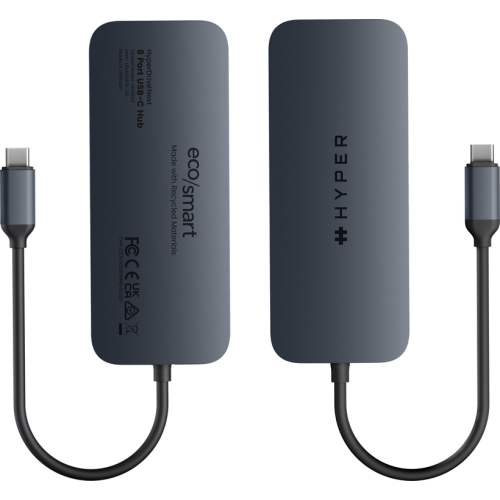 HyperDrive Next 6 Port USB C Hub for Mac, PC, Chromebook with 4K60Hz HDMI, 2 USB-A, USB C Hub 10Gbps, USB-C 10Gbps 100W Power Delivery, 312 MB/s SD