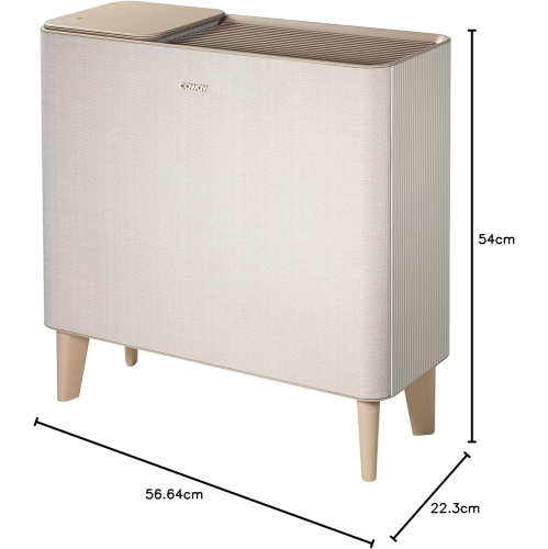 Coway Airmega Icon True HEPA Air Purifier with Air Quality Monitoring, Auto, Filter Indicator, and Wireless Device Charger, Covers 649 sq. ft, Beige