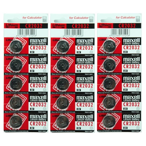 MAXELL  15 X Cr2032 Batteries, 3V Lithium 2032 Battery