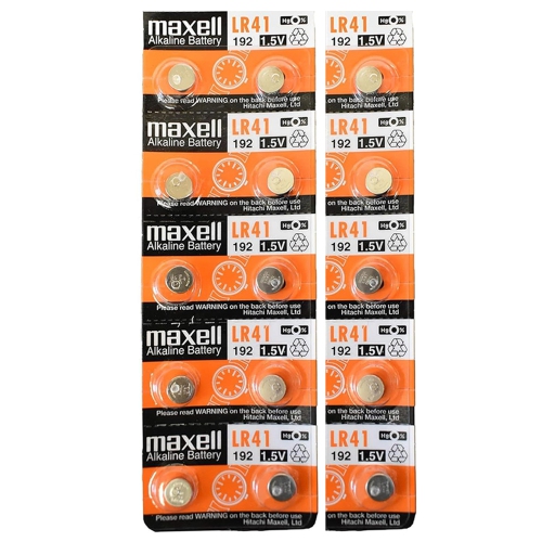 15 x Maxell LR41 Watch Batteries, LR41 Battery, SR1130SW, AG3, SR41W, SR41SW