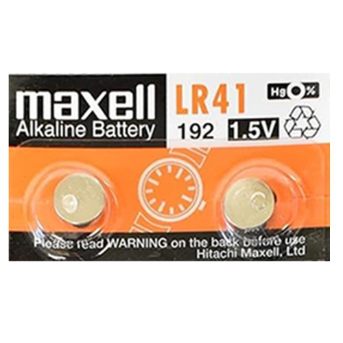 2 x Maxell LR41 Watch Batteries, LR41 Battery, SR1130SW, AG3, SR41W, SR41SW