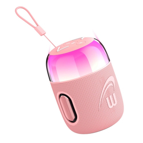 Mini 10W Portable Bluetooth Party Speaker with RGB Lights, Waterproof- Pink