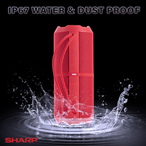 Sharp- Crystal Clear Series Waterproof Bluetooth Speaker